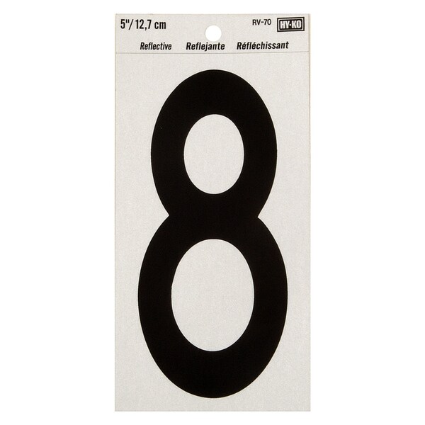 Hy-Ko 5In Reflective Number 8, 10PK B00584 - main